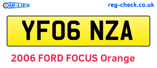YF06NZA are the vehicle registration plates.