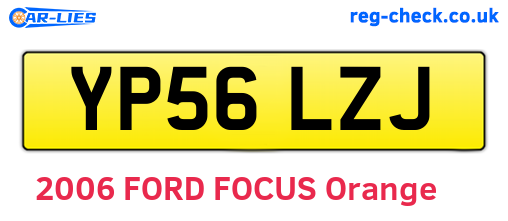 YP56LZJ are the vehicle registration plates.