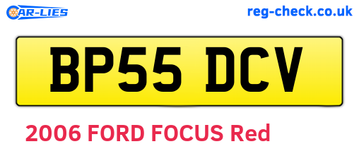 BP55DCV are the vehicle registration plates.