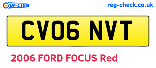 CV06NVT are the vehicle registration plates.
