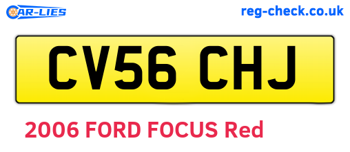 CV56CHJ are the vehicle registration plates.
