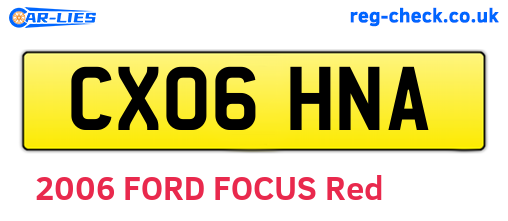 CX06HNA are the vehicle registration plates.