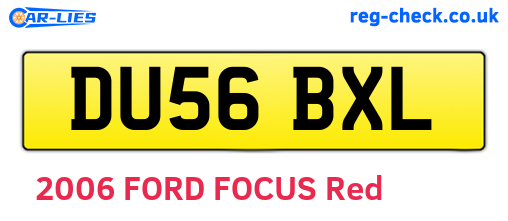 DU56BXL are the vehicle registration plates.