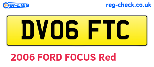 DV06FTC are the vehicle registration plates.