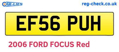 EF56PUH are the vehicle registration plates.