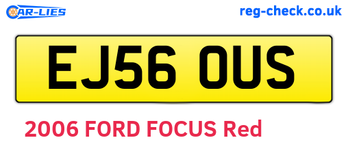 EJ56OUS are the vehicle registration plates.