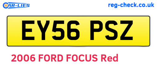 EY56PSZ are the vehicle registration plates.