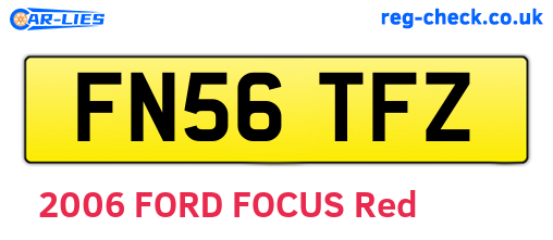 FN56TFZ are the vehicle registration plates.
