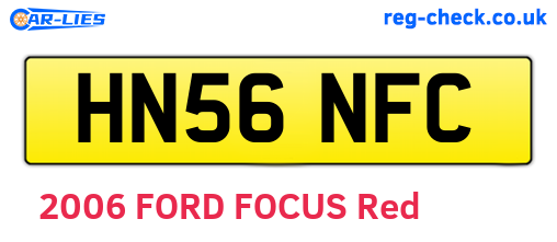 HN56NFC are the vehicle registration plates.