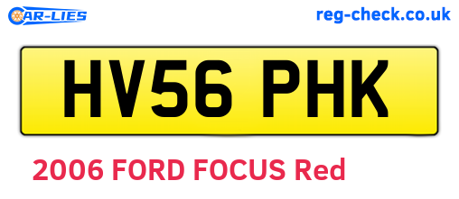 HV56PHK are the vehicle registration plates.