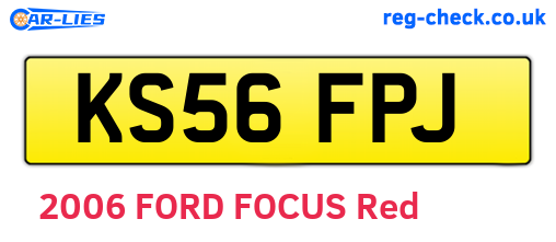 KS56FPJ are the vehicle registration plates.