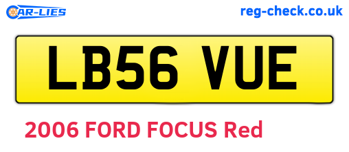 LB56VUE are the vehicle registration plates.