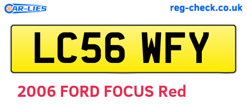 LC56WFY are the vehicle registration plates.