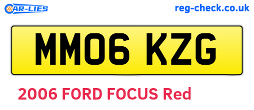 MM06KZG are the vehicle registration plates.