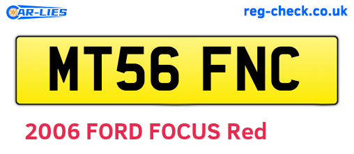 MT56FNC are the vehicle registration plates.