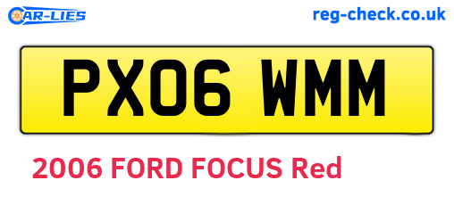 PX06WMM are the vehicle registration plates.