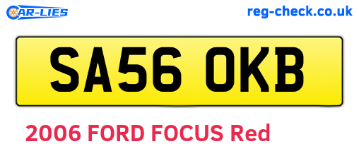 SA56OKB are the vehicle registration plates.