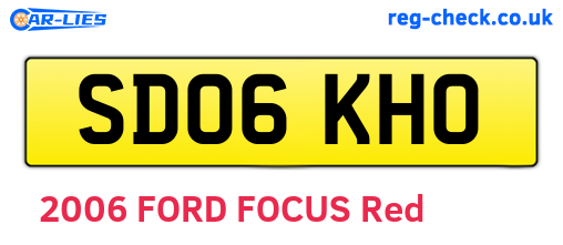 SD06KHO are the vehicle registration plates.