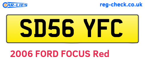 SD56YFC are the vehicle registration plates.