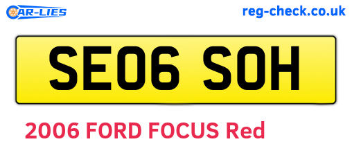 SE06SOH are the vehicle registration plates.