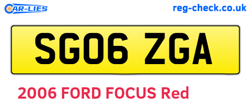 SG06ZGA are the vehicle registration plates.