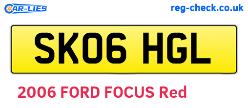 SK06HGL are the vehicle registration plates.