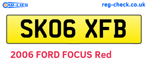 SK06XFB are the vehicle registration plates.