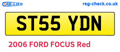 ST55YDN are the vehicle registration plates.