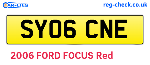 SY06CNE are the vehicle registration plates.