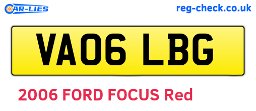 VA06LBG are the vehicle registration plates.