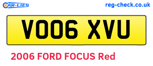 VO06XVU are the vehicle registration plates.