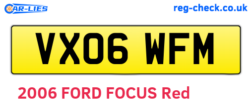 VX06WFM are the vehicle registration plates.