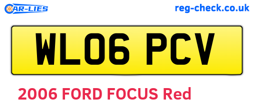 WL06PCV are the vehicle registration plates.
