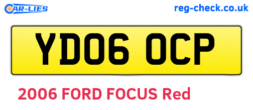 YD06OCP are the vehicle registration plates.