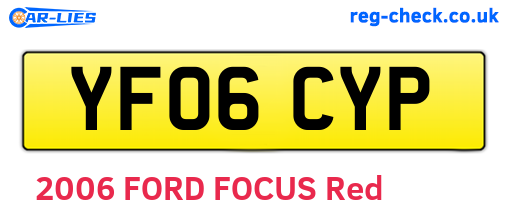 YF06CYP are the vehicle registration plates.