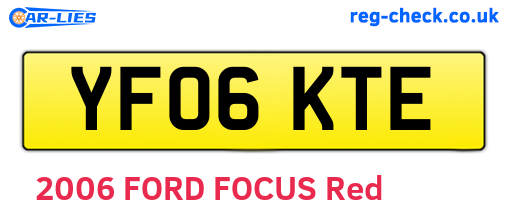 YF06KTE are the vehicle registration plates.