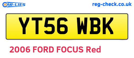 YT56WBK are the vehicle registration plates.