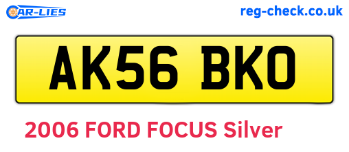 AK56BKO are the vehicle registration plates.