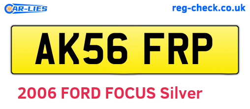AK56FRP are the vehicle registration plates.