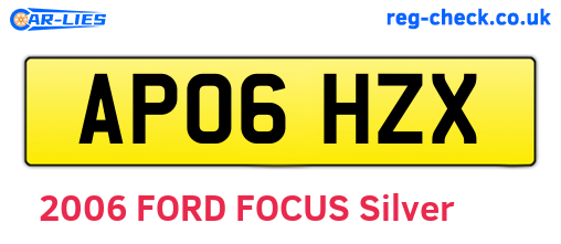 AP06HZX are the vehicle registration plates.
