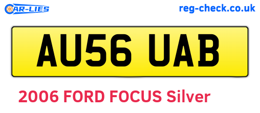 AU56UAB are the vehicle registration plates.