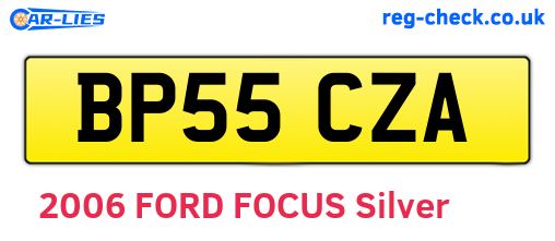 BP55CZA are the vehicle registration plates.