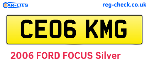 CE06KMG are the vehicle registration plates.