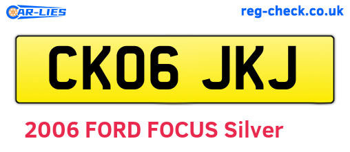 CK06JKJ are the vehicle registration plates.