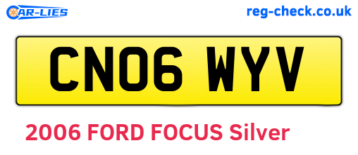 CN06WYV are the vehicle registration plates.