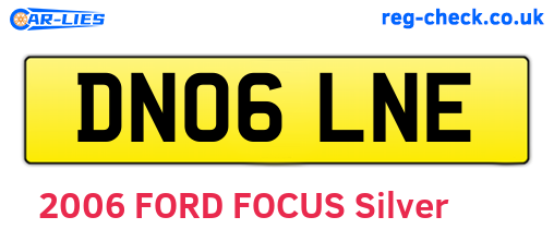 DN06LNE are the vehicle registration plates.
