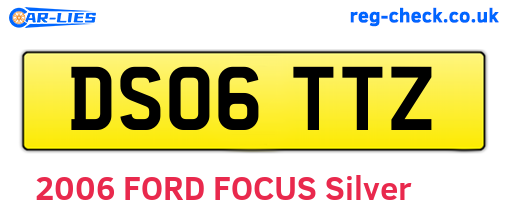 DS06TTZ are the vehicle registration plates.