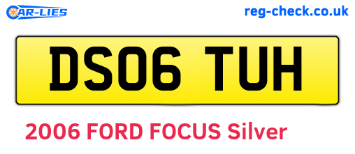 DS06TUH are the vehicle registration plates.