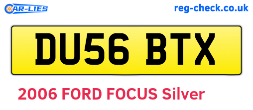 DU56BTX are the vehicle registration plates.