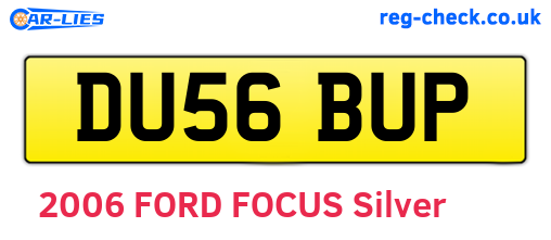 DU56BUP are the vehicle registration plates.